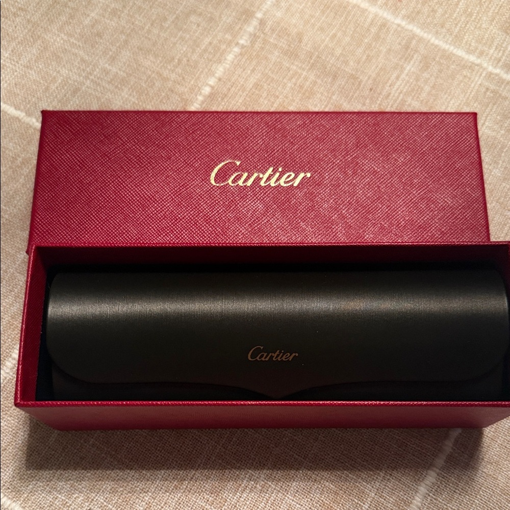 Cartier Luxurious Red and Black Glasses Case
